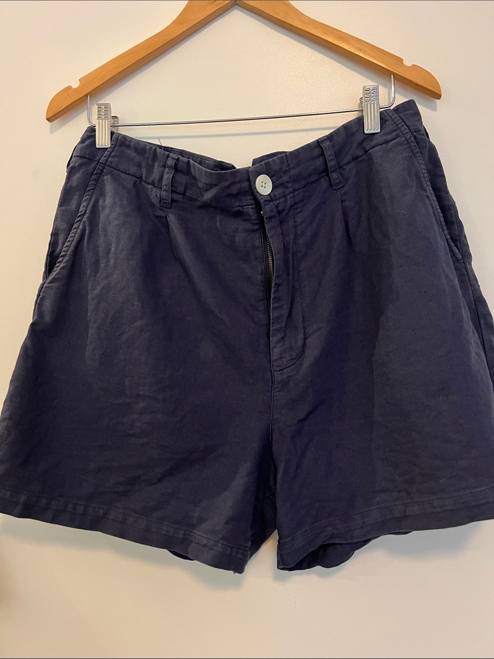 Alex Mill Navy Linen Cotton Shorts